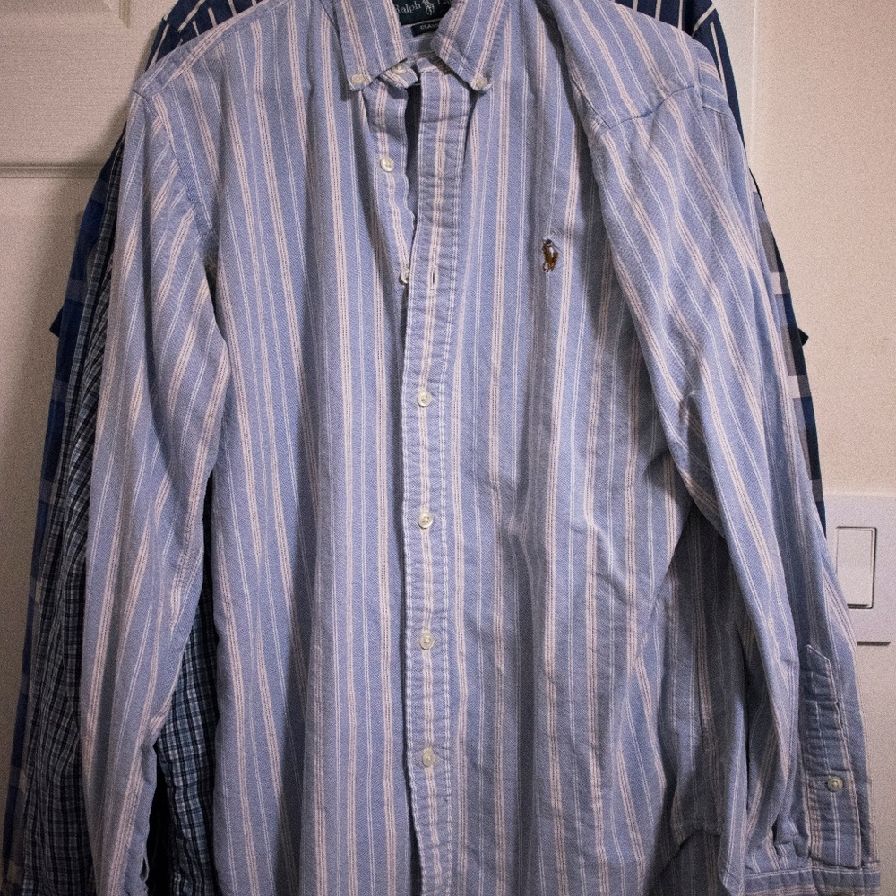 Ralph Lauren Polo Button Down Pale Blue Shirt